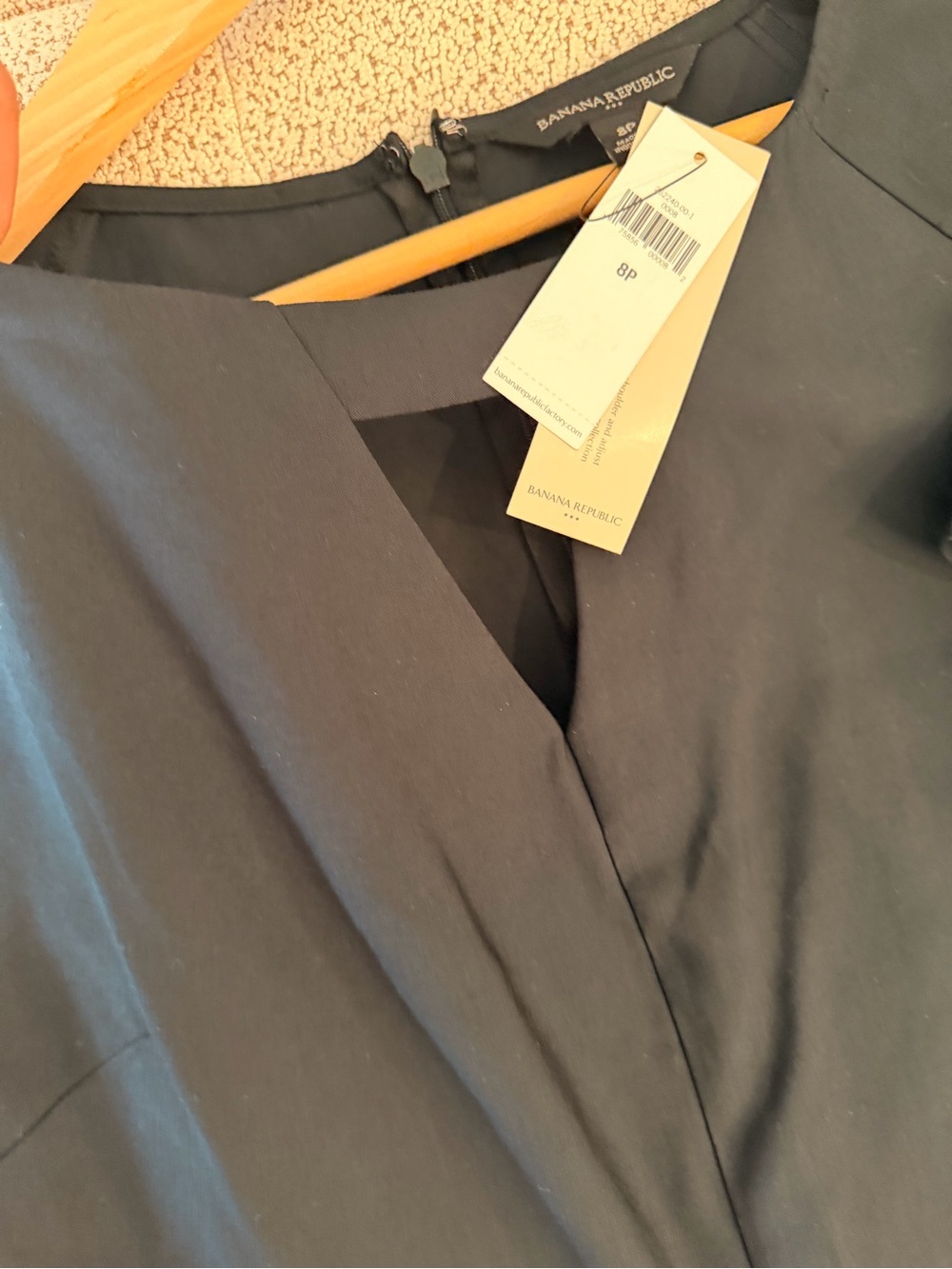 Banana Republic Black Short-Sleeve Romper with V-Neck - Picture 5 of 5